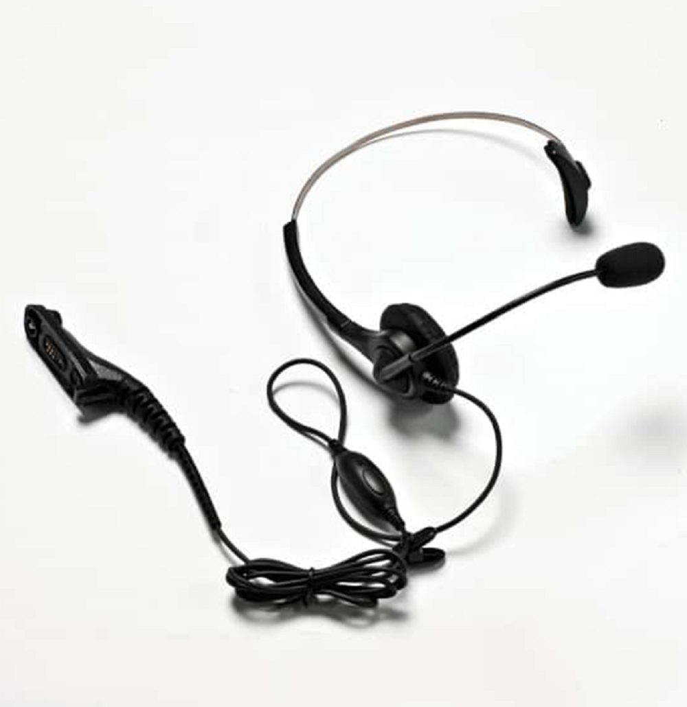 Mag One PMLN5974- Lightweight Over-the-Head Headset with Boom Microphone and In-Line PTT, Earpiece, Handsfree