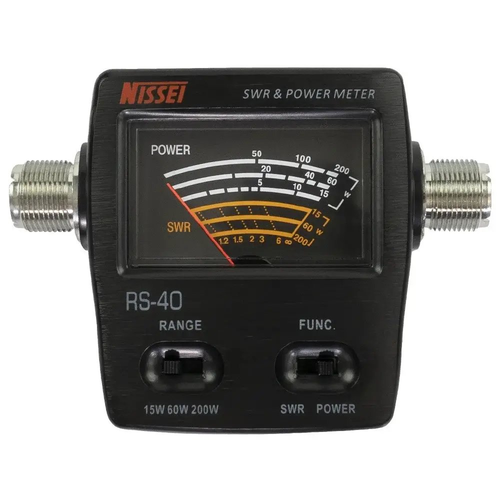 SWR dan power meter Nissei RS-40.